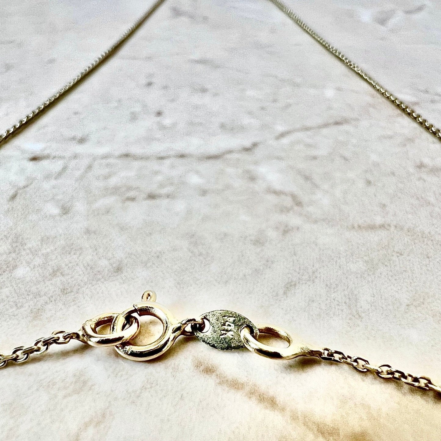 Vintage 14 Karat Yellow & White Gold Bezel 0.75 Carat Diamond Solitaire Necklace - WeilJewelry