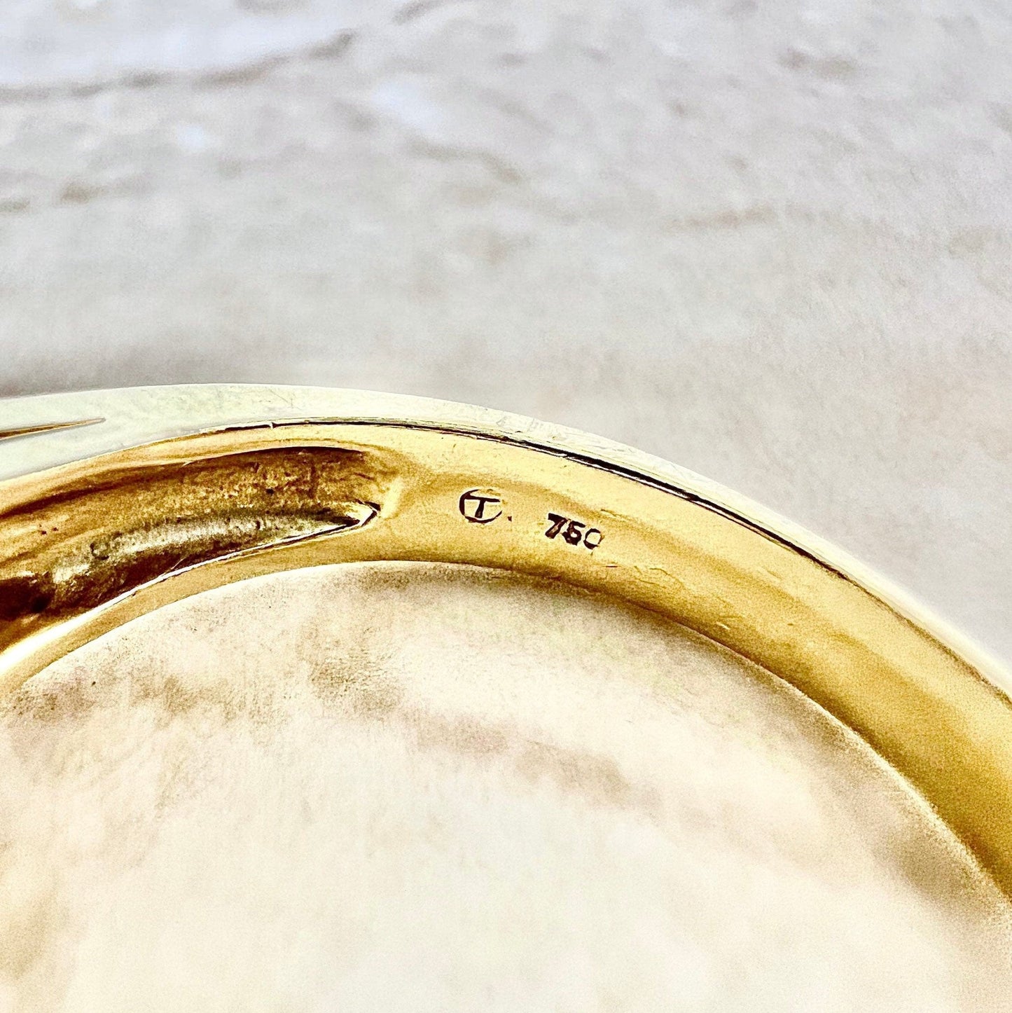18K Three Stone Diamond Ring - Yellow Gold Diamond Cocktail Ring - Anniversary Ring - Promise Ring - Birthday Gift - Best Gift For Her
