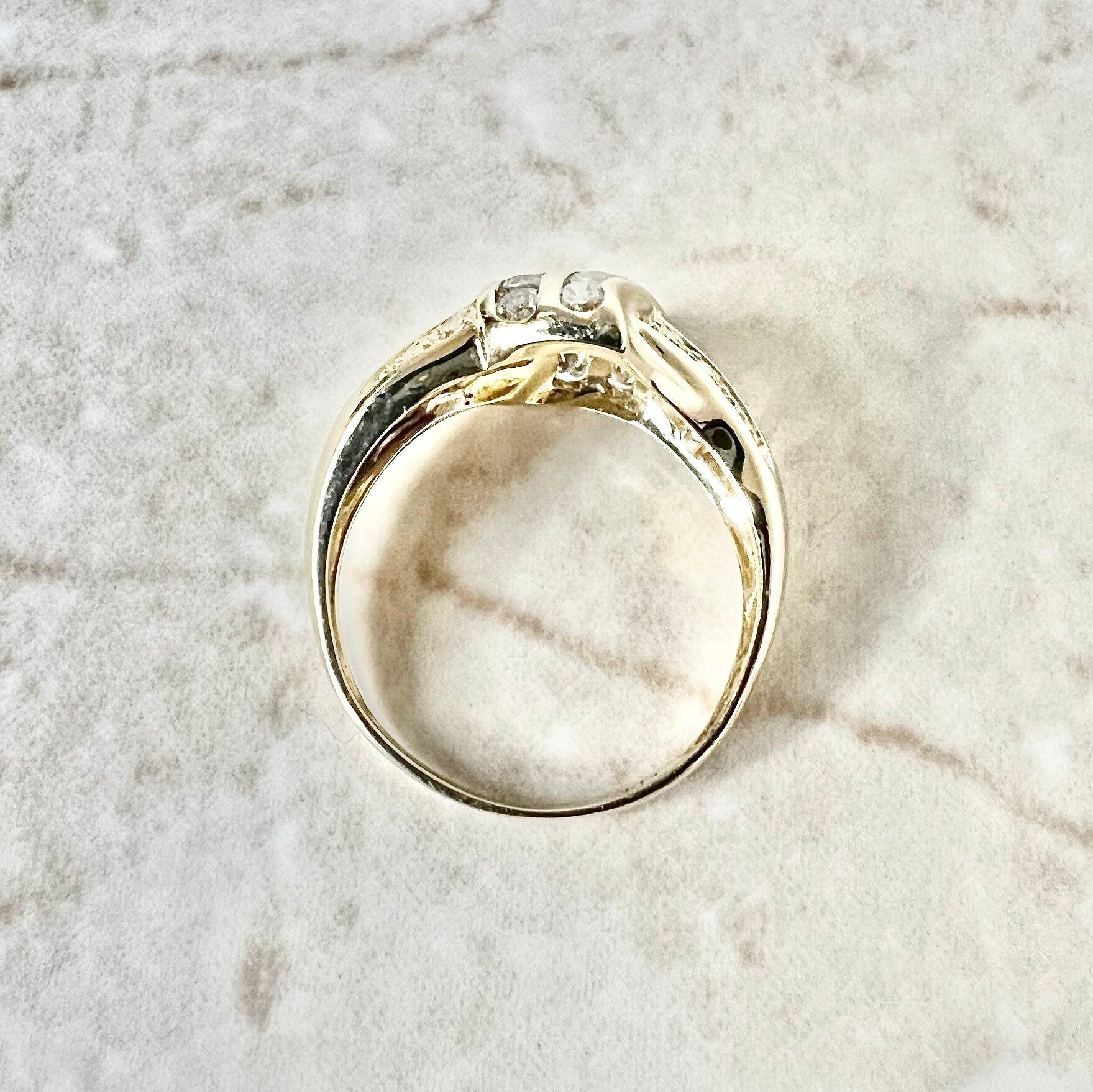 1.11 CT 18K Vintage Diamond Cocktail Ring - Yellow Gold Diamond Ring - Diamond Wedding Ring - Best Gifts For Her - Anniversary Ring For Her