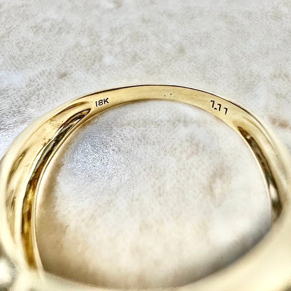 Vintage 18 Karat Yellow Gold 1.11 Carat Diamond Cocktail Ring - WeilJewelry