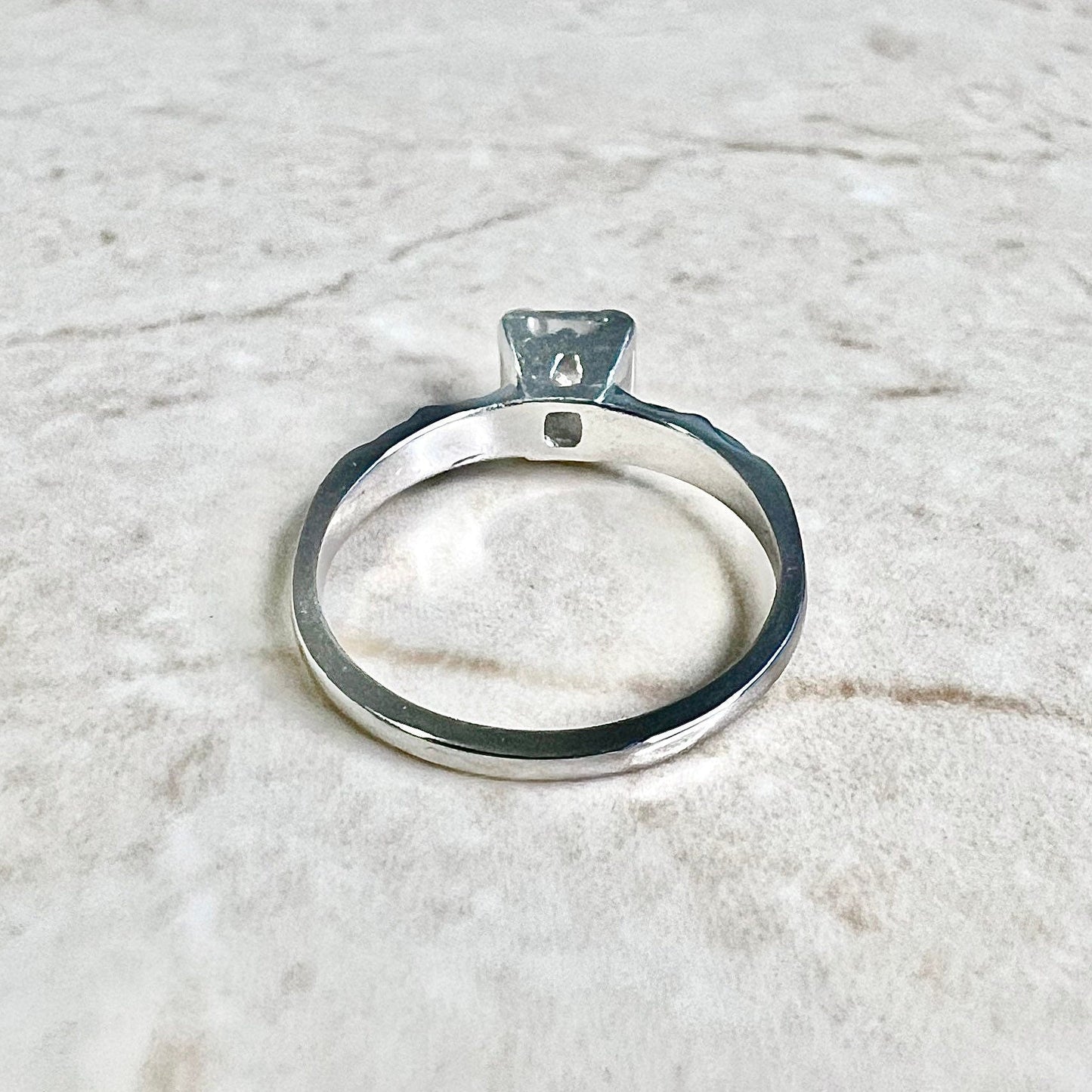 Vintage Retro Diamond Engagement Ring Circa 1940 - 14K White Gold Ring- Diamond Solitaire Ring - Vintage Solitaire - Diamond Wedding Ring