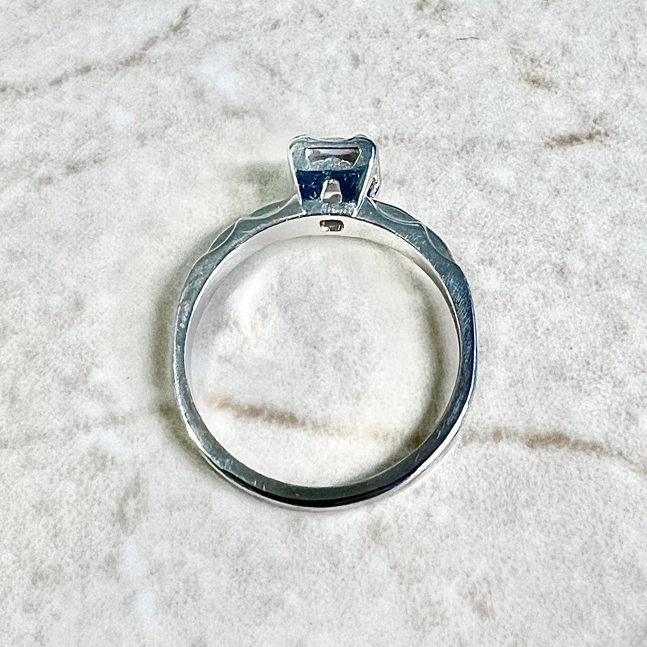Vintage Retro Diamond Engagement Ring Circa 1940 - 14K White Gold Ring- Diamond Solitaire Ring - Vintage Solitaire - Diamond Wedding Ring