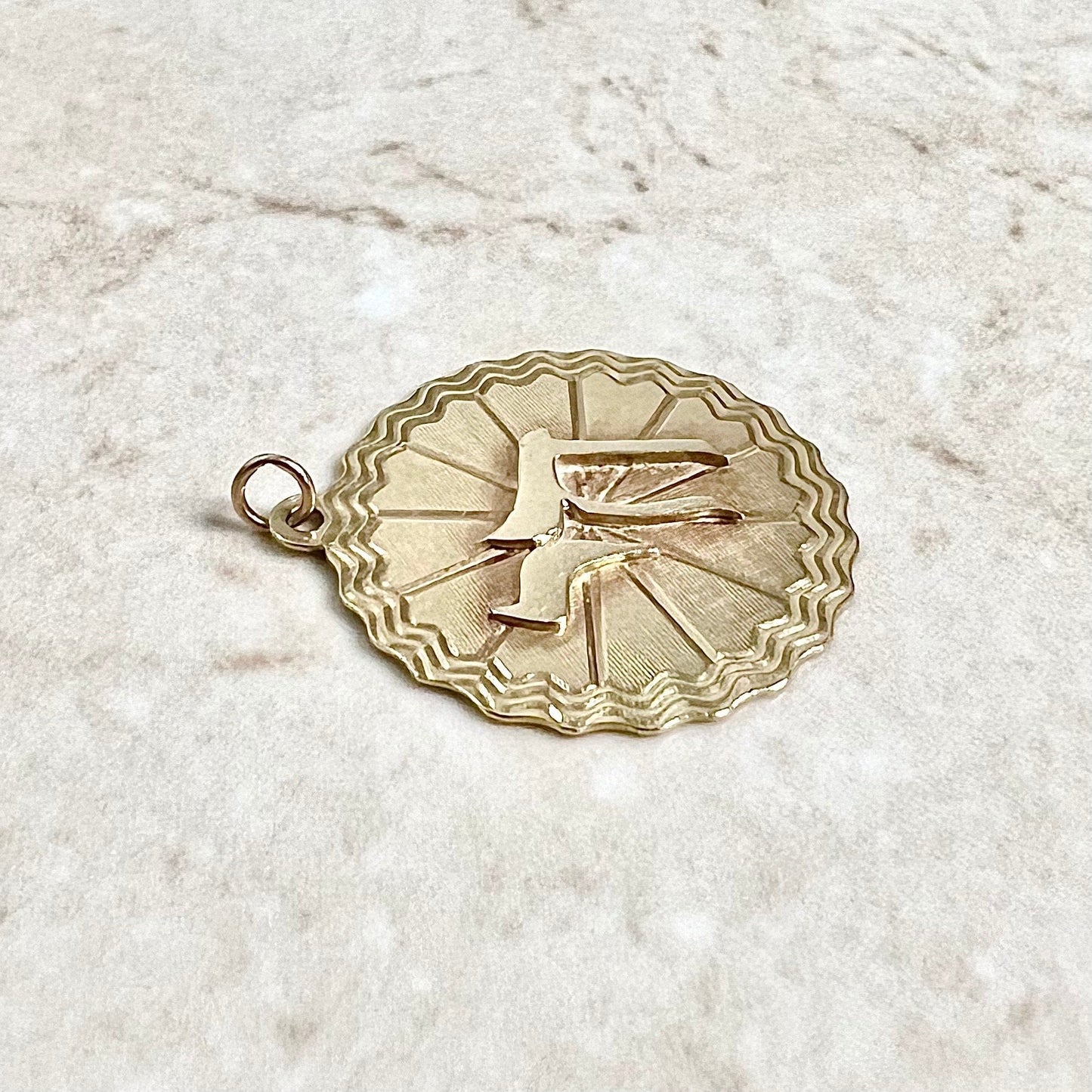 Vintage 1960's 14 Karat Yellow Gold Chai Pendant - WeilJewelry