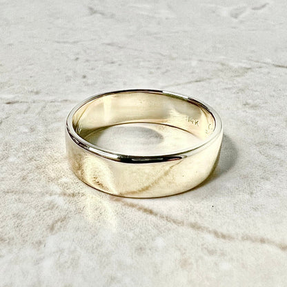 Vintage 1960’s 14 Karat Yellow Gold Wedding Band Ring - 5.85 MM - WeilJewelry
