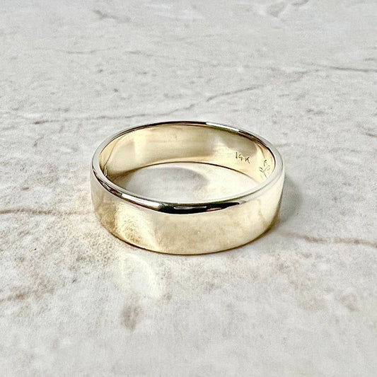 Vintage 1960’s 14 Karat Yellow Gold Wedding Band Ring - 5.85 MM - WeilJewelry
