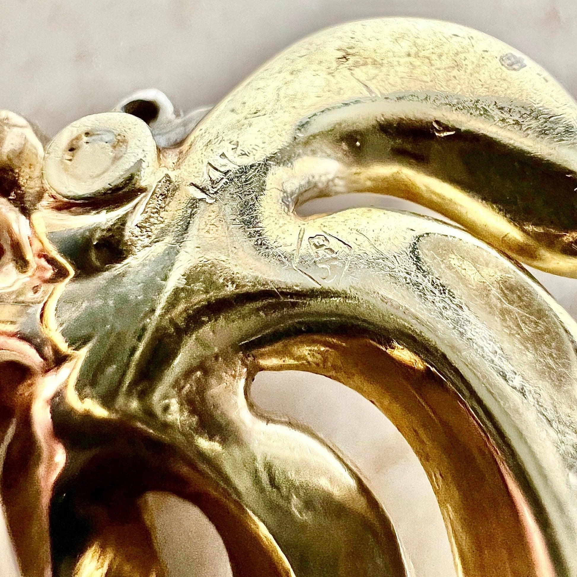 Vintage 1970’s 14 Karat Yellow Gold Emerald & Diamond Flower Brooch - WeilJewelry