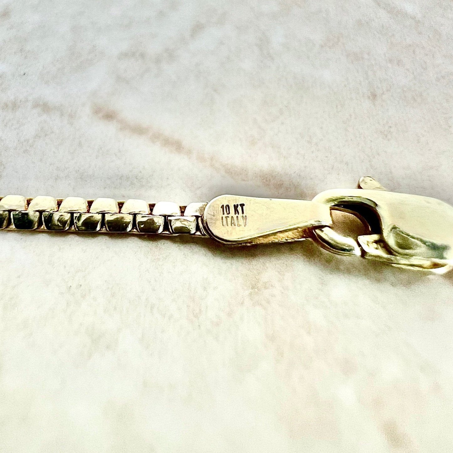 Vintage Italian 10 Karat Yellow Gold Emerald & Diamond Necklace - WeilJewelry