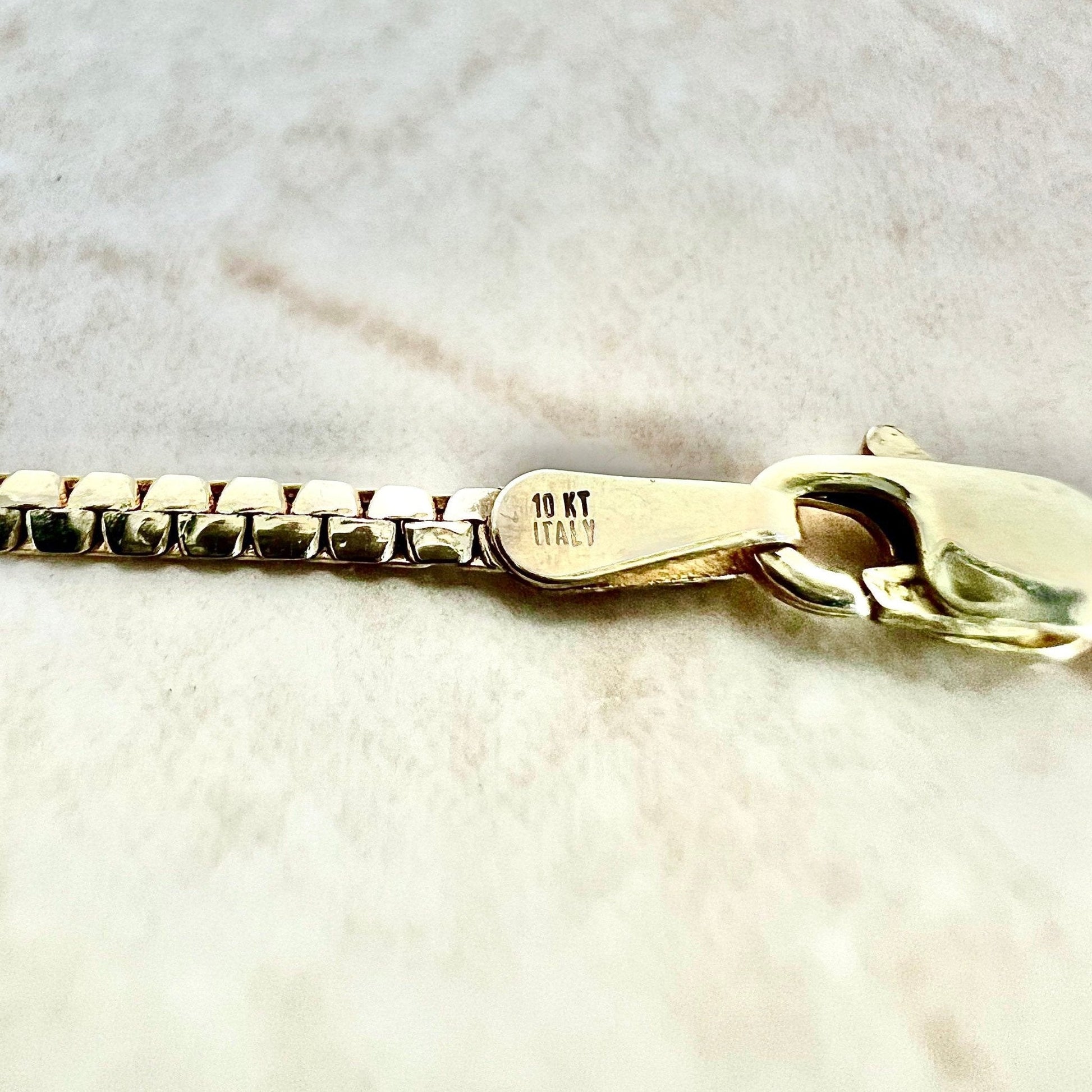 Vintage Italian 10 Karat Yellow Gold Emerald & Diamond Necklace - WeilJewelry