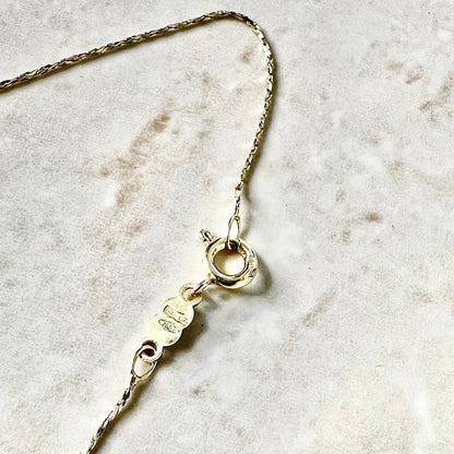 Vintage Italian 18 Karat Yellow Gold 16.25 Inches Chain Necklace By UnoAErre - WeilJewelry