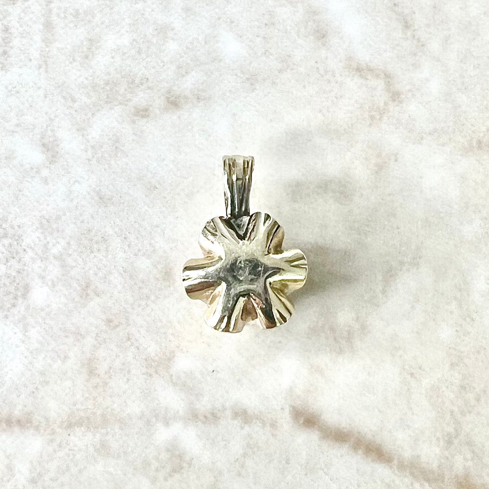 Vintage Mid - Century 14 Karat Yellow Gold 0.40 Carat Diamond Solitaire Pendant - WeilJewelry