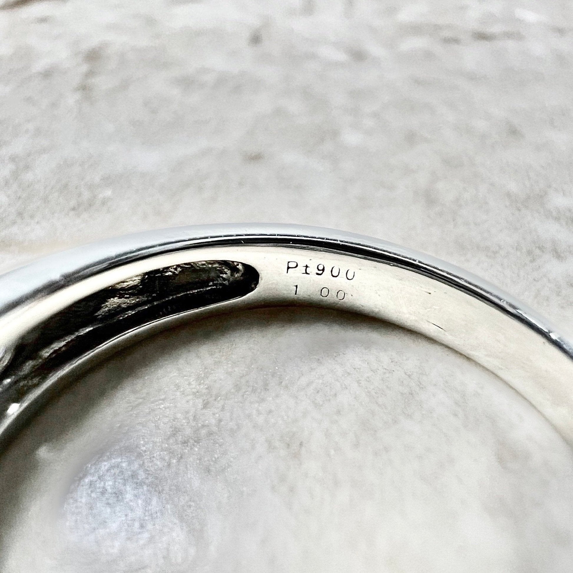 Vintage Platinum 1 Carat Diamond Half - Eternity Ring - WeilJewelry