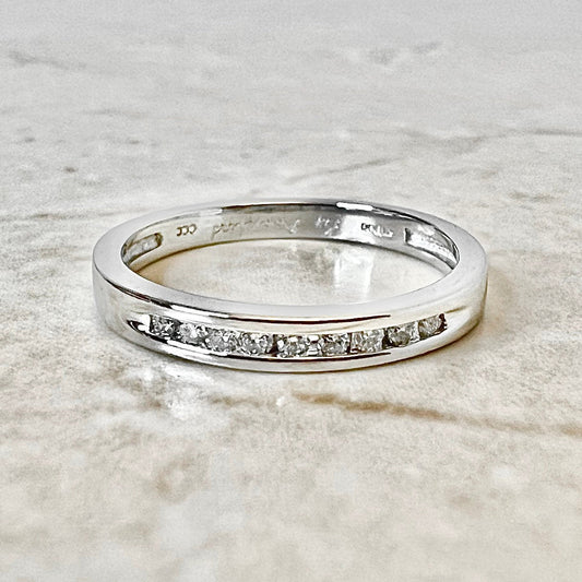 Vintage Platinum Diamond Band Ring - WeilJewelry