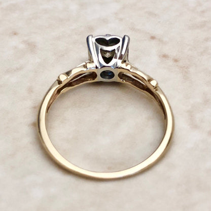 Vintage Retro 0.55 Carat Old European Diamond Engagement Ring - WeilJewelry