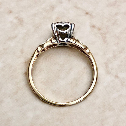 Vintage Retro 0.55 Carat Old European Diamond Engagement Ring - WeilJewelry