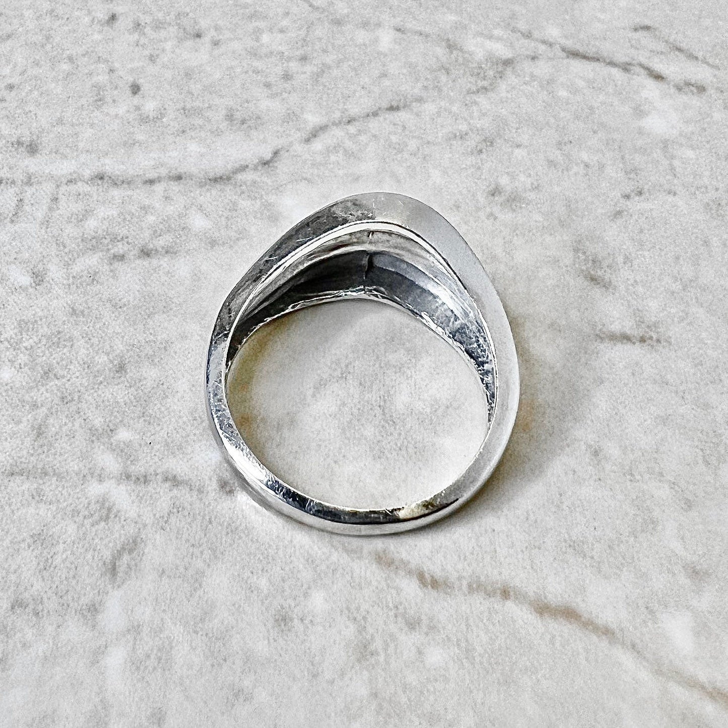 Wavy 14 Karat White Gold Band Ring - WeilJewelry