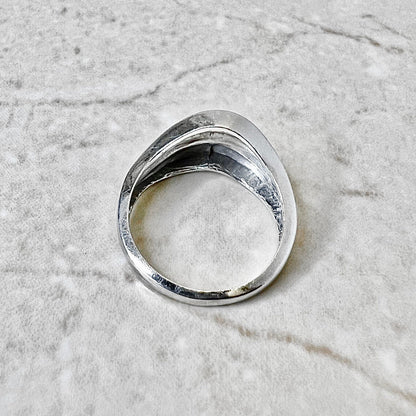 Wavy 14 Karat White Gold Band Ring - WeilJewelry